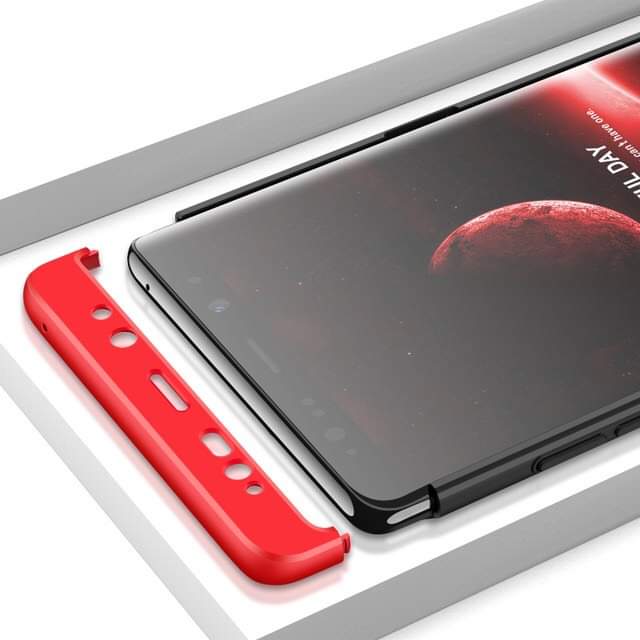 Protector de lujo fino Samsung Galaxy Note 9 negro con rojo