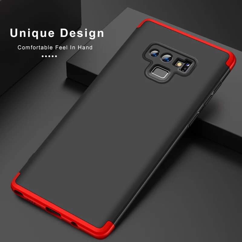 Protector de lujo fino Samsung Galaxy Note 9 negro con rojo