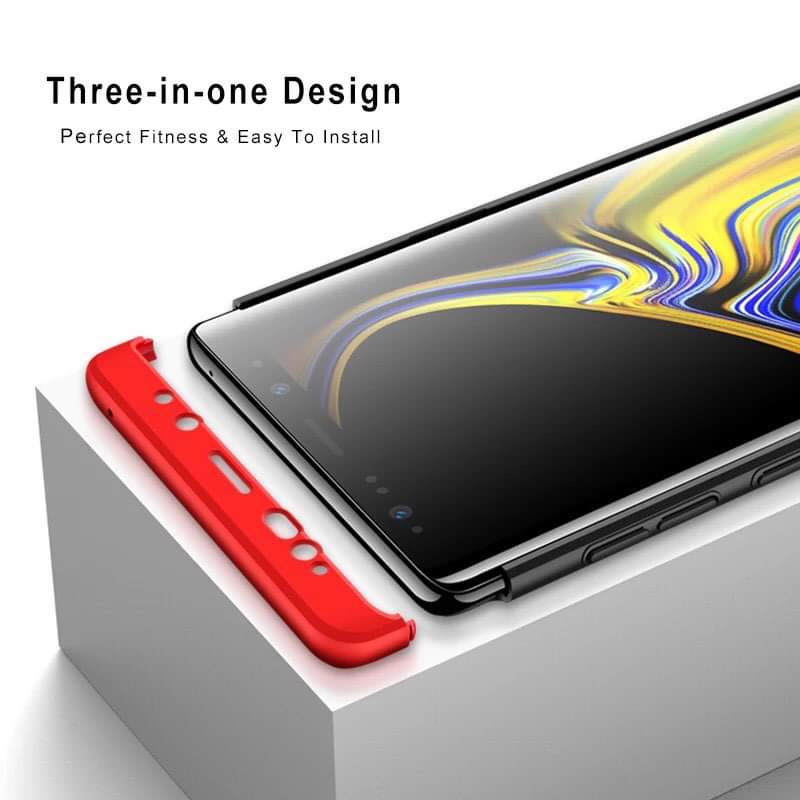 Protector de lujo fino Samsung Galaxy Note 9 negro con rojo