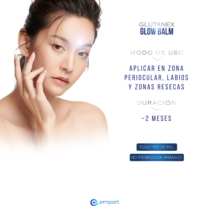 Glutanex Glow Balm - BÁLSAMO FACIAL HIDRATANTE / Glutatión, Péptidos y Aceite de Seaberry / Antioxidante Aclarante y Nutritivo / 9gr / De Corea del Sur