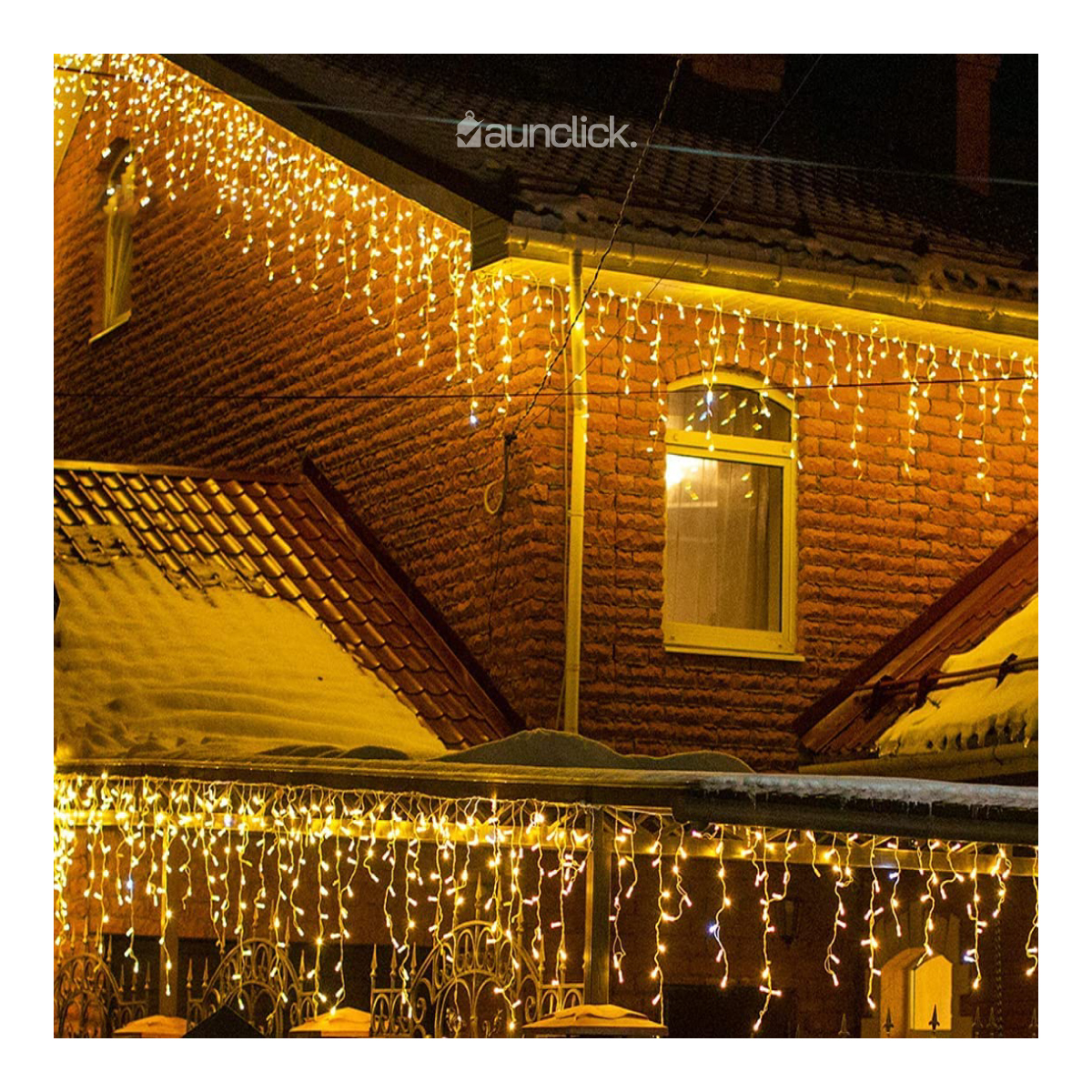 Serie Navideña Cascada Led 6 mts 300 Luces Navidad - Blanco Calido