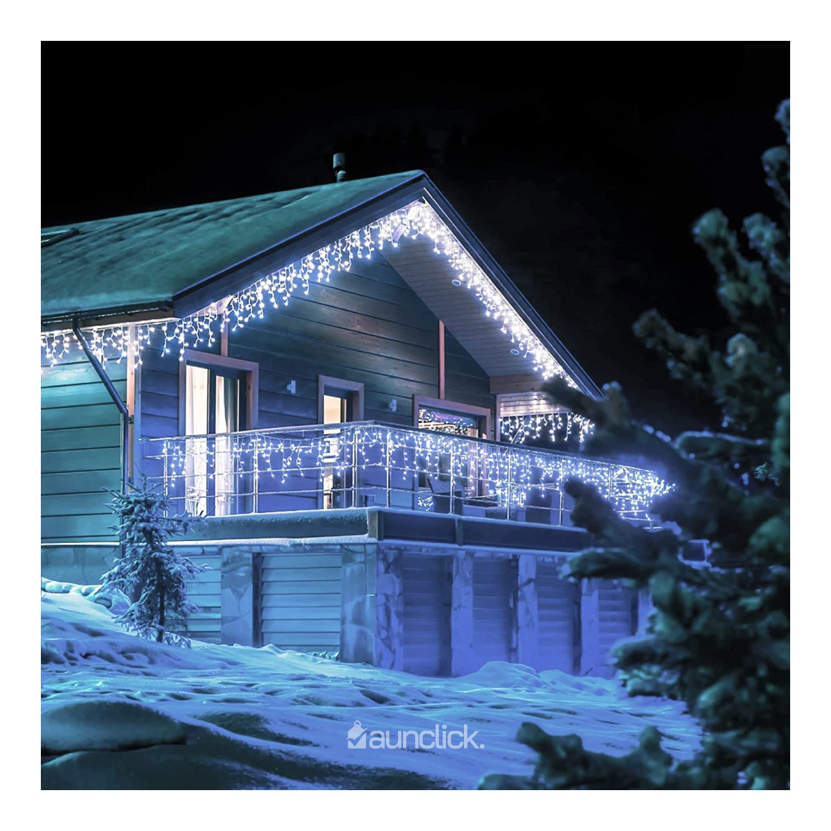 Serie Navideña Cascada Led 6 mts 300 Luces Navidad - Blanco Frio