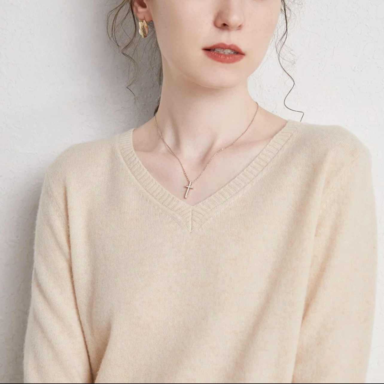 Sueter de Mujer Cuello V Abrigo de Dama SUET-1003