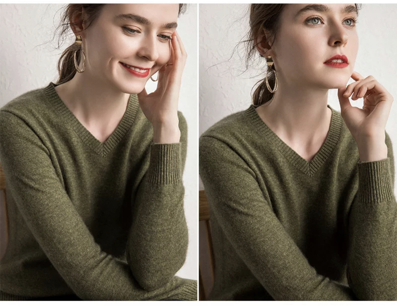 Sueter de Mujer Cuello V Abrigo de Dama SUET-1003