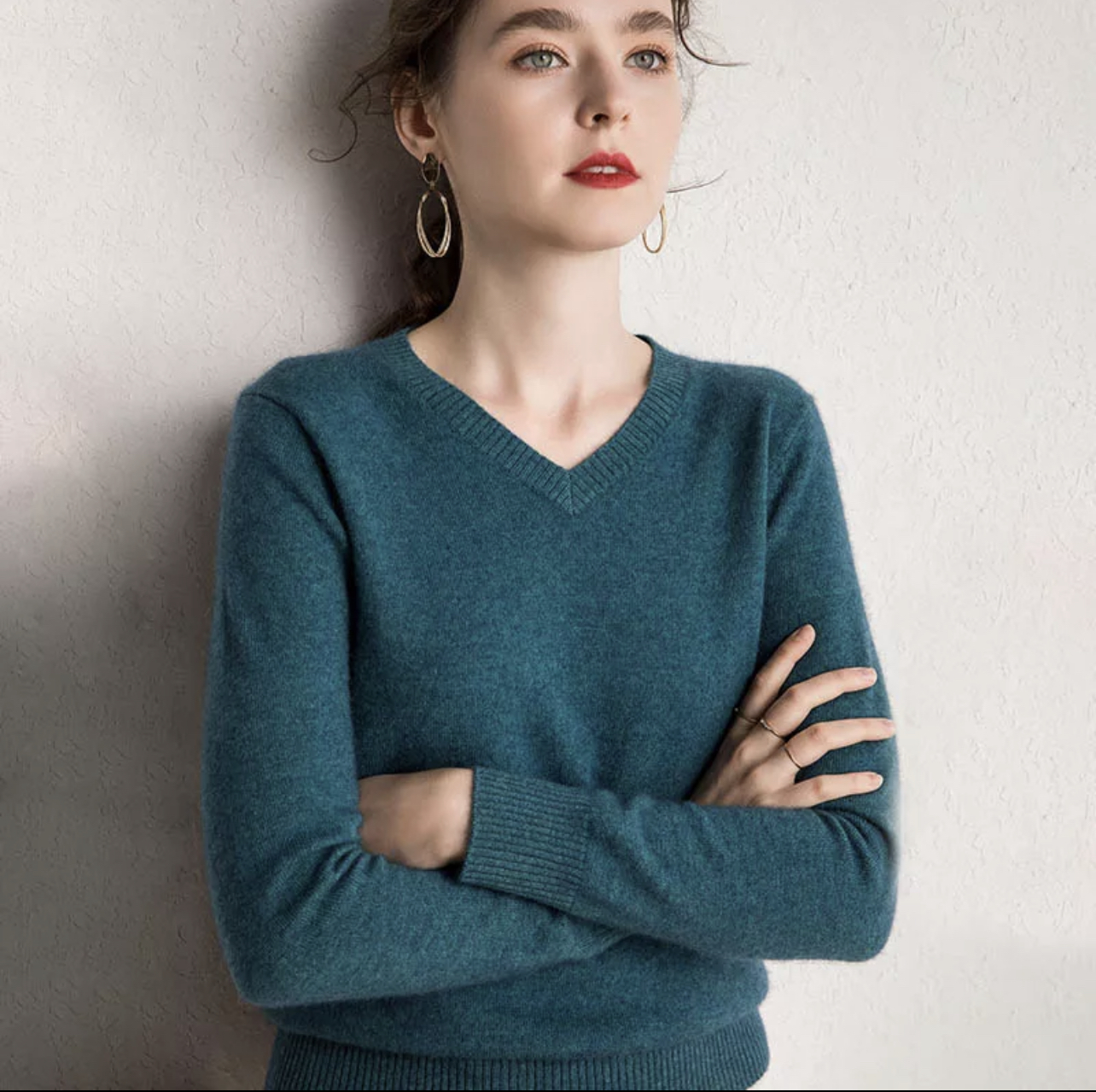 Sueter de Mujer Cuello V Abrigo de Dama SUET-1003