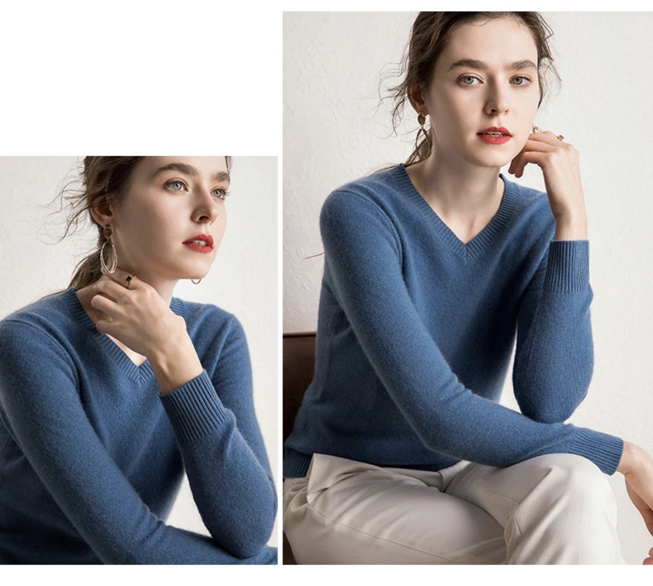 Sueter de Mujer Cuello V Abrigo de Dama SUET-1003