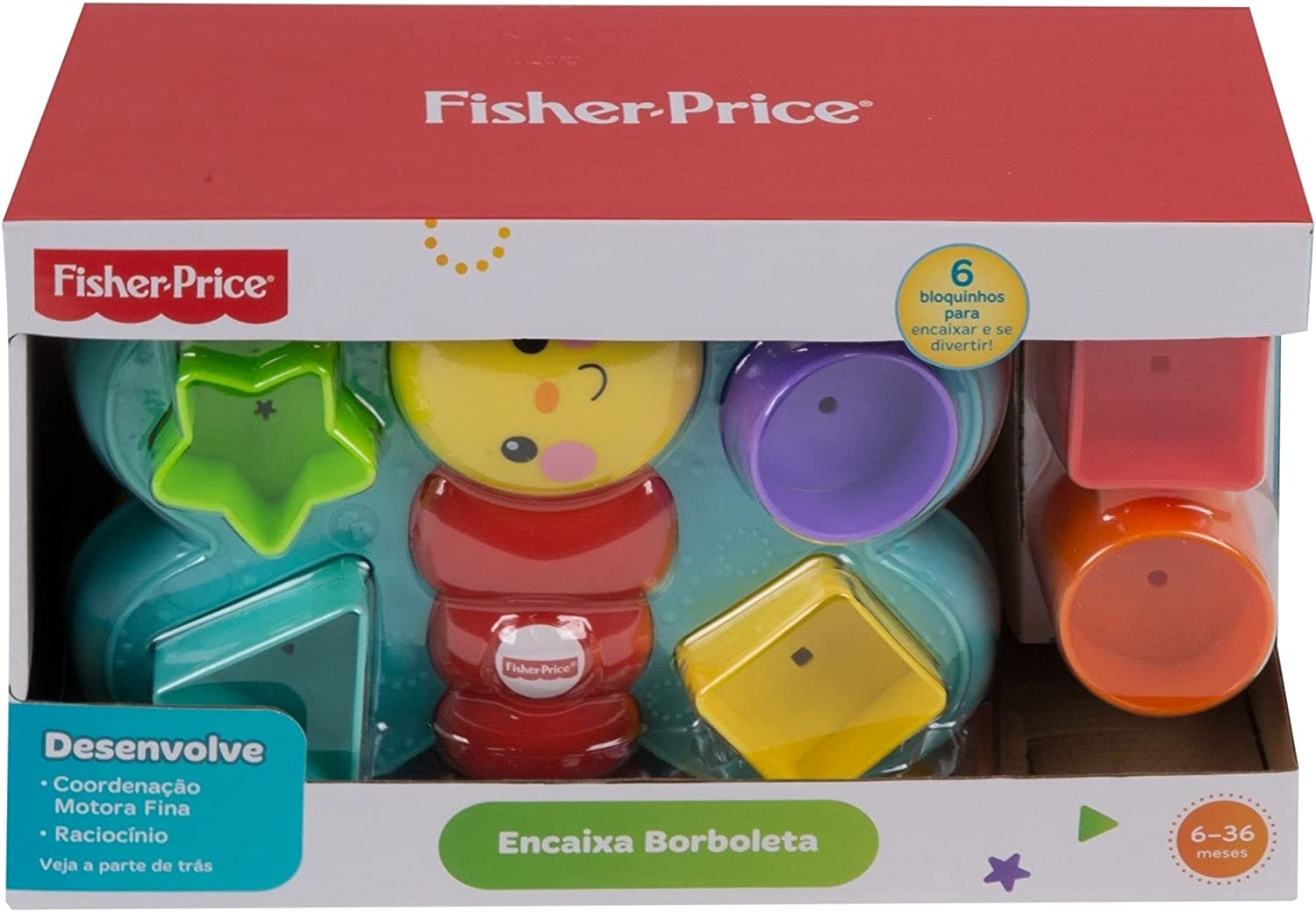 Mariposa de Bloques del Bebe DJD80 Fisher Price Mattel