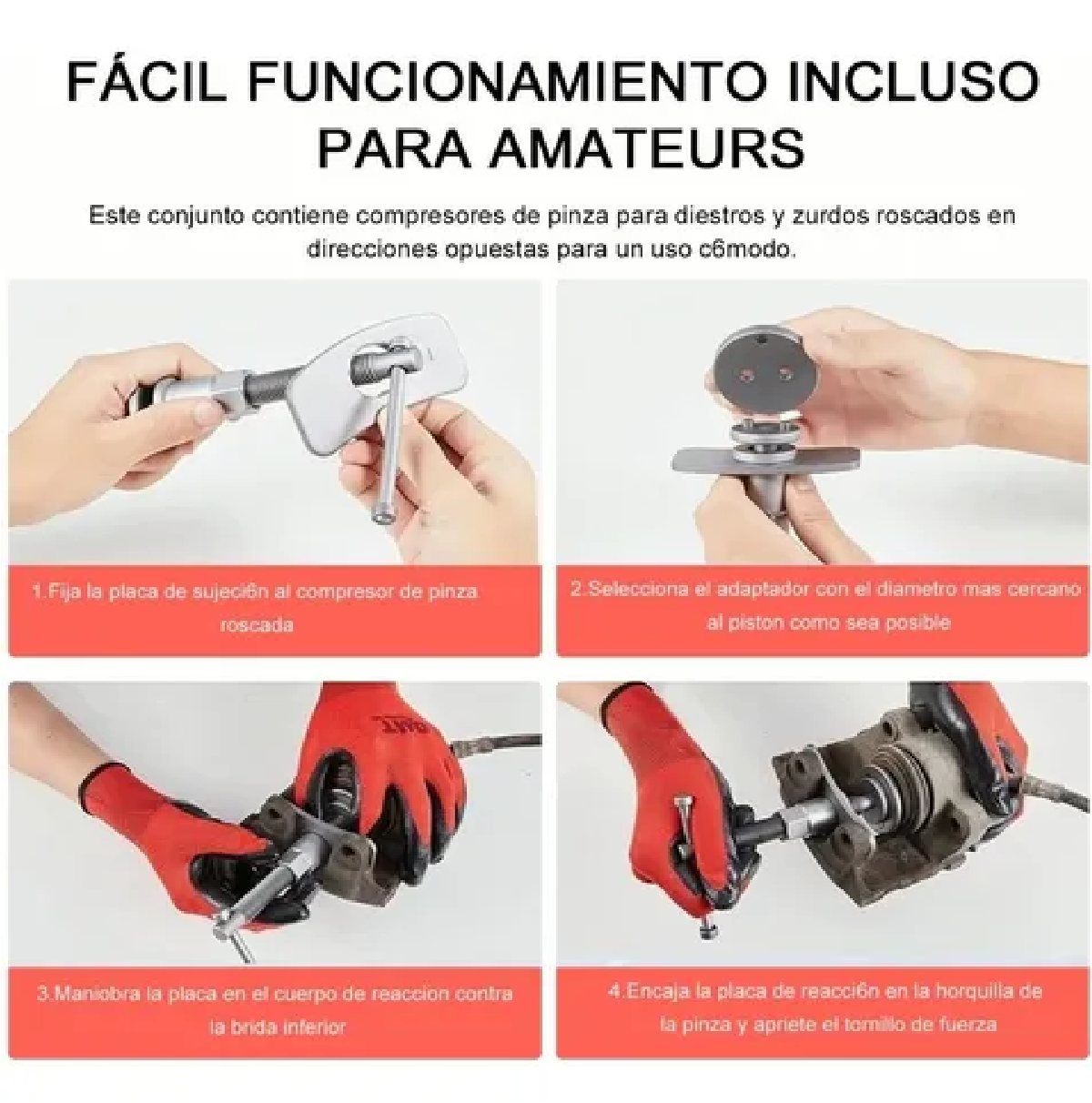 Juego Opresor Pistón Frenos Cambiar Balatas Auto Universa