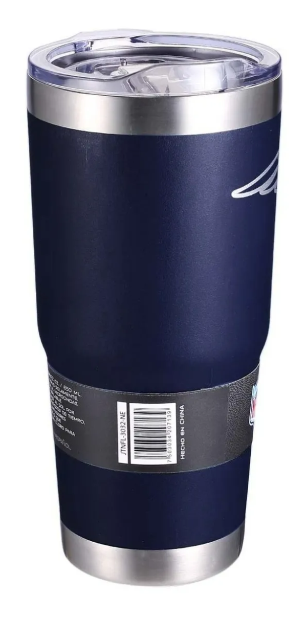 Termo Vaso 22 Oz Acero Inox, New England Patriots, Producto Oficial