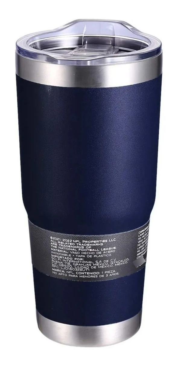 Termo Vaso 22 Oz Acero Inox, New England Patriots, Producto Oficial