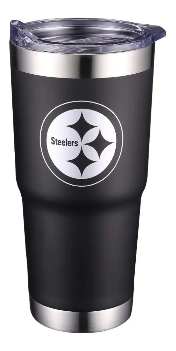Termo Vaso 22 Oz Acero Inox, Pittsburgh Steelers, Producto Oficial