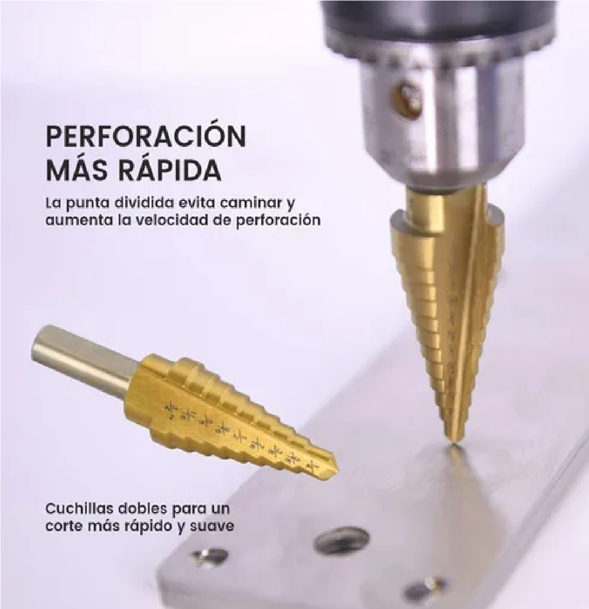Kit Broca Escalonada De Acero