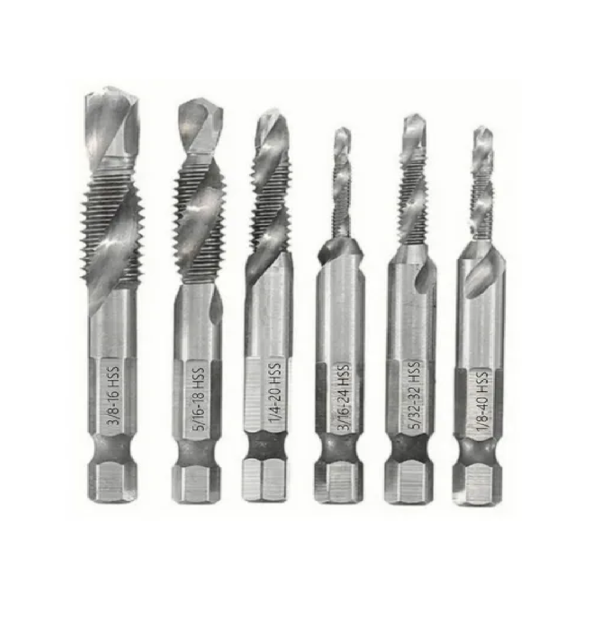 Kit Broca Machuelo Estándar Roscador 1/8 - 3/8