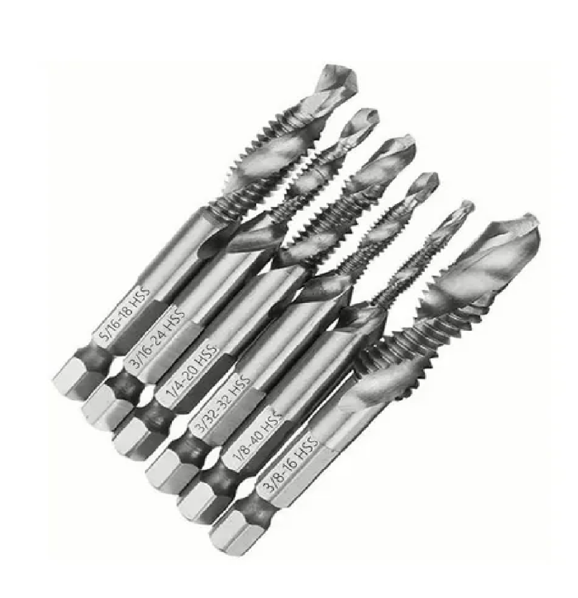 Kit Broca Machuelo Estándar Roscador 1/8 - 3/8