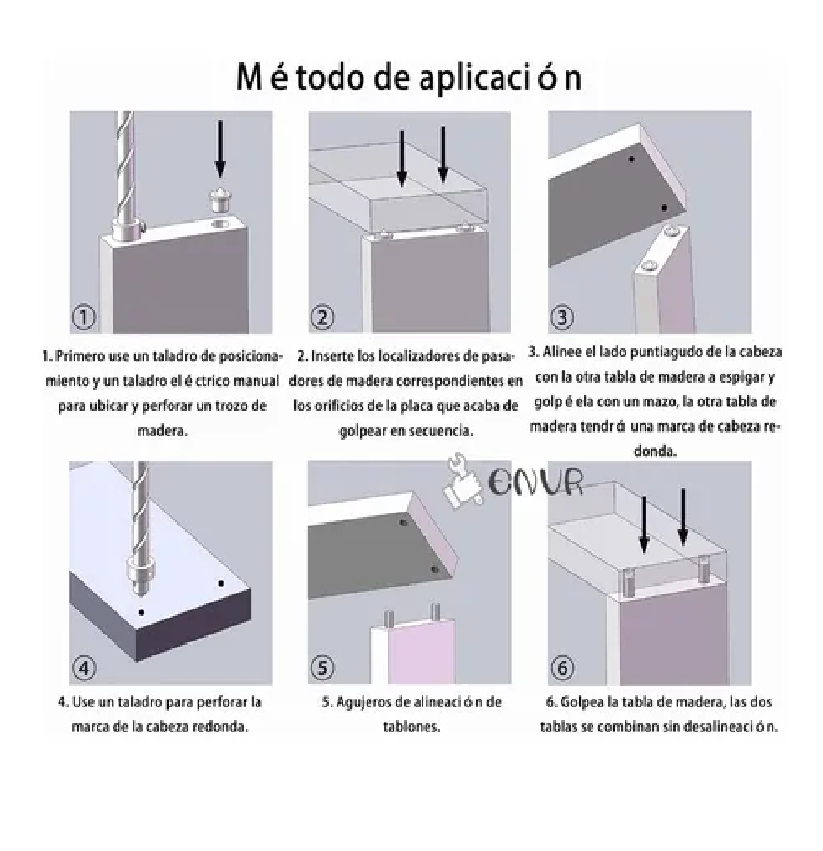 Kit Tapones Centradores Guias Para Tarugos De Madera