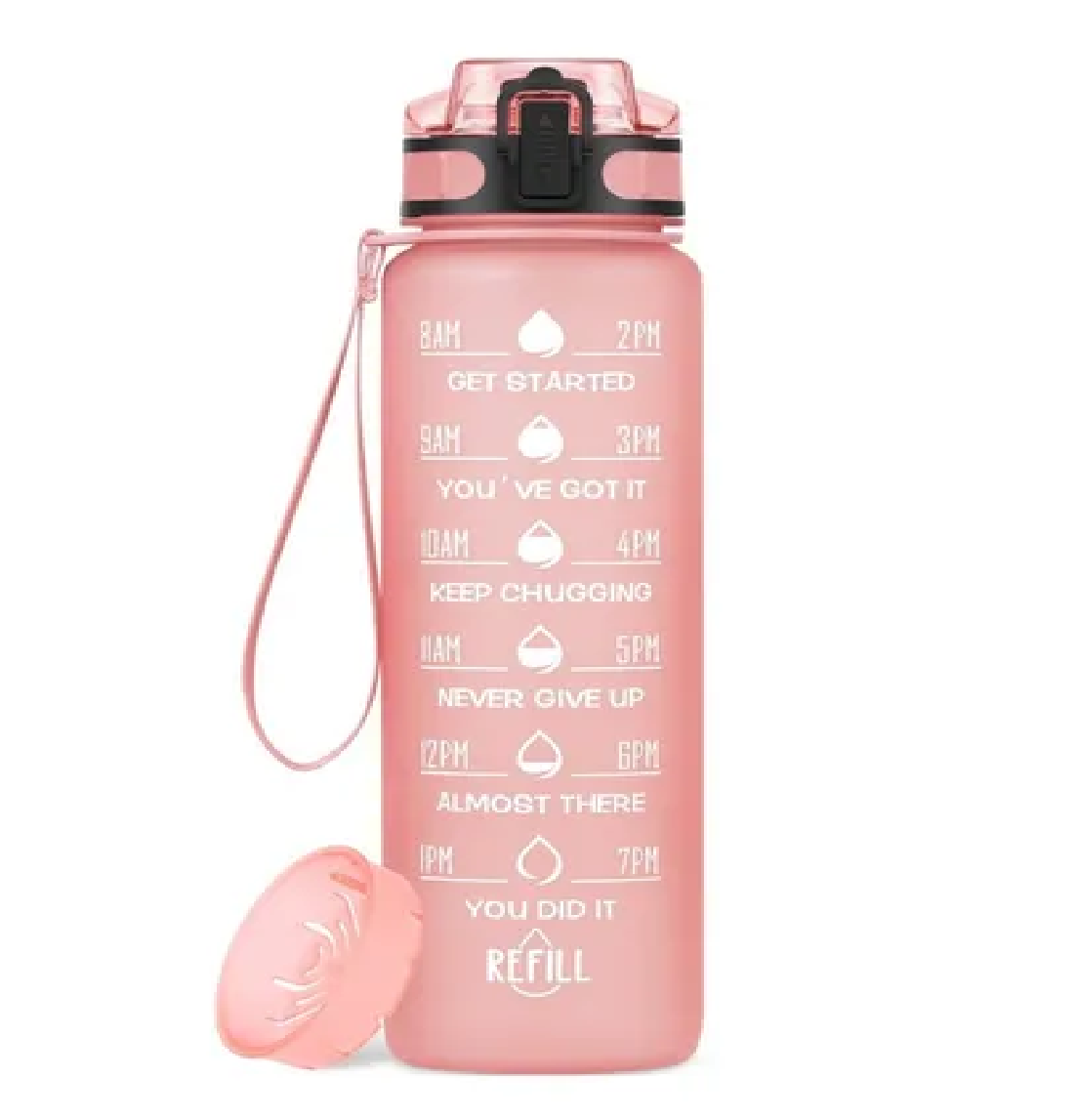 Botella De Agua Deportiva De 32 Oz A Prueba De Fugas Camping Rosa