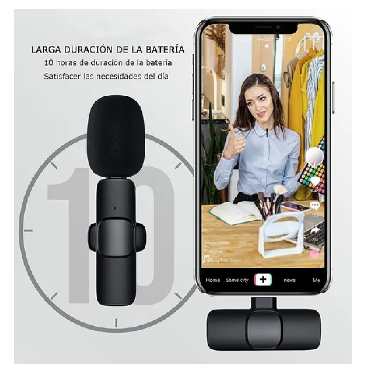 Micrófono Inalámbrico Solapa Para Android,usb Tipo C