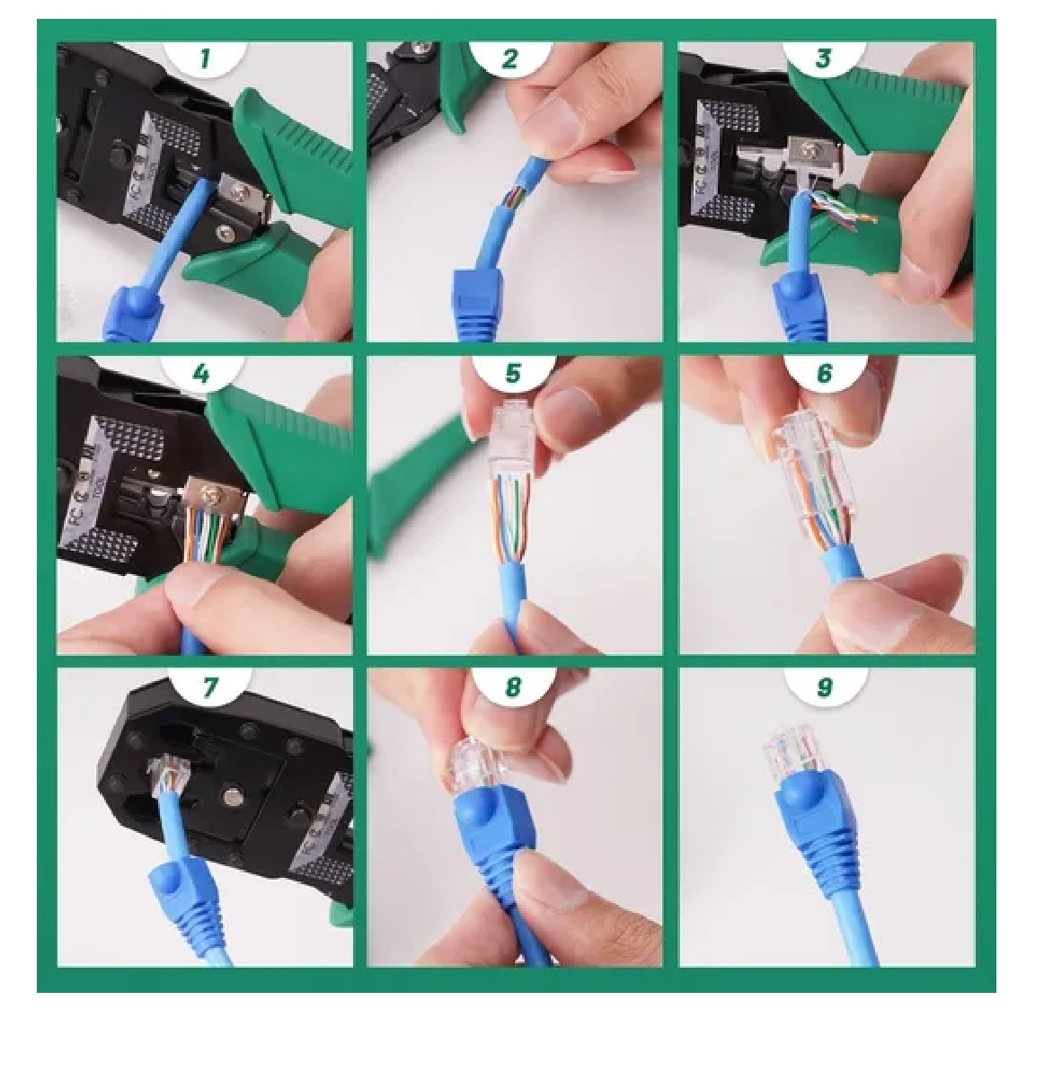 Pinzas Rj45 Kit Pinzas Ponchadoras Rj45 Sacabocados