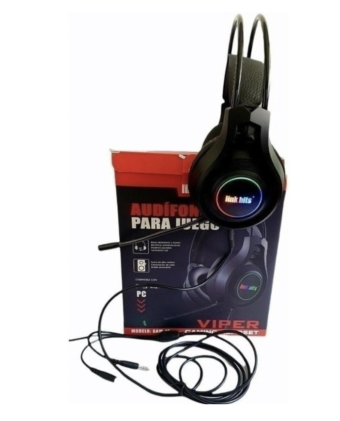 Audifonos Gamer Diadema/microfono Ajustables Luz Rgb 50mw