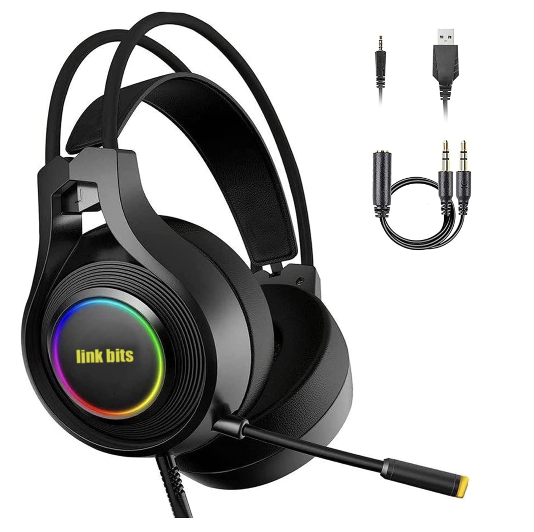 Audifonos Gamer Diadema/microfono Ajustables Luz Rgb 50mw