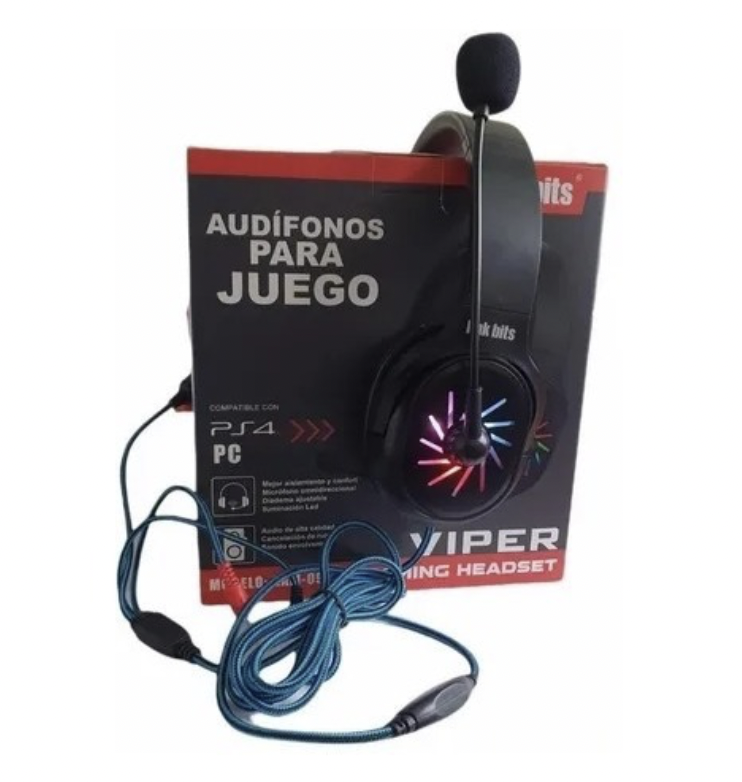 Diadema Audifono Gamer Con Luz Rgb Adg-06