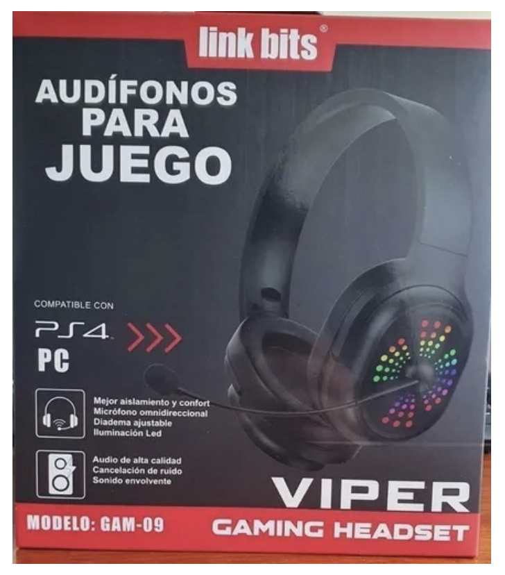 Diadema Audifono Gamer Con Luz Rgb Adg-06