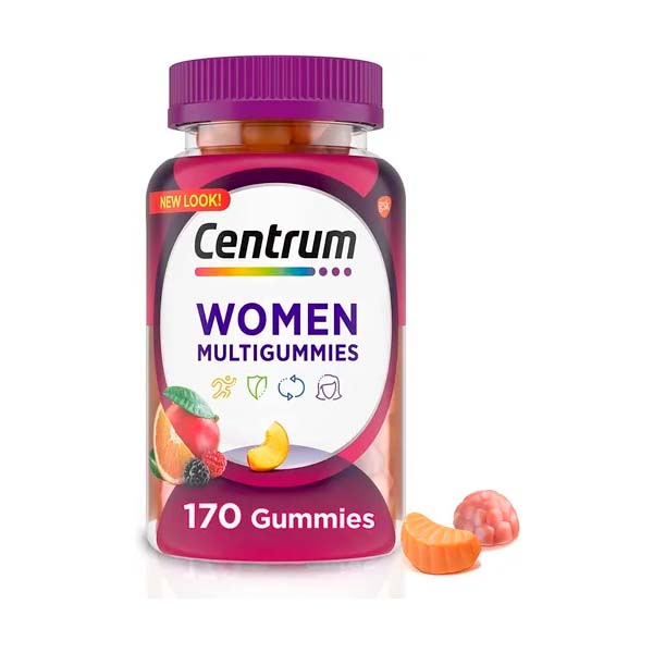 Multivitamínico Centrum Para Mujeres 170 Gomitas Sabor Frutas