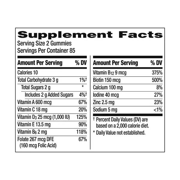 Multivitamínico Centrum Para Mujeres 170 Gomitas Sabor Frutas