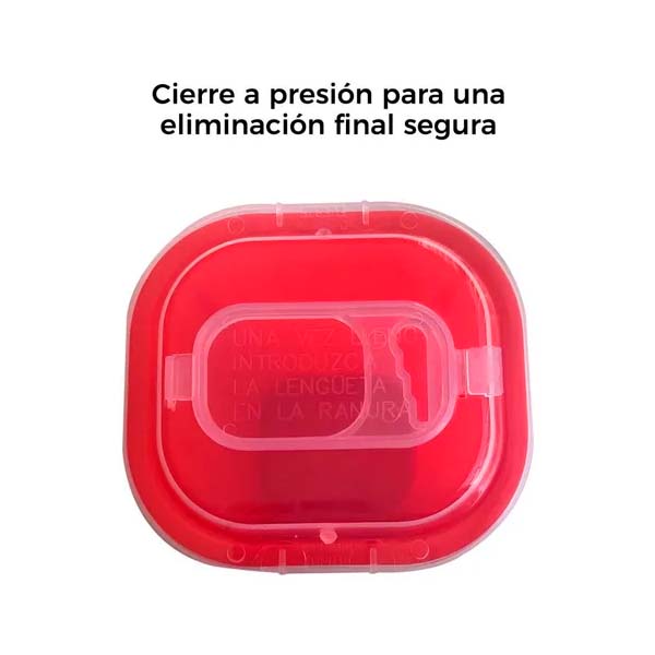 Contenedor Rojo Para Residuos Peligrosos Punzocortantes Rpbi de 1 Lt