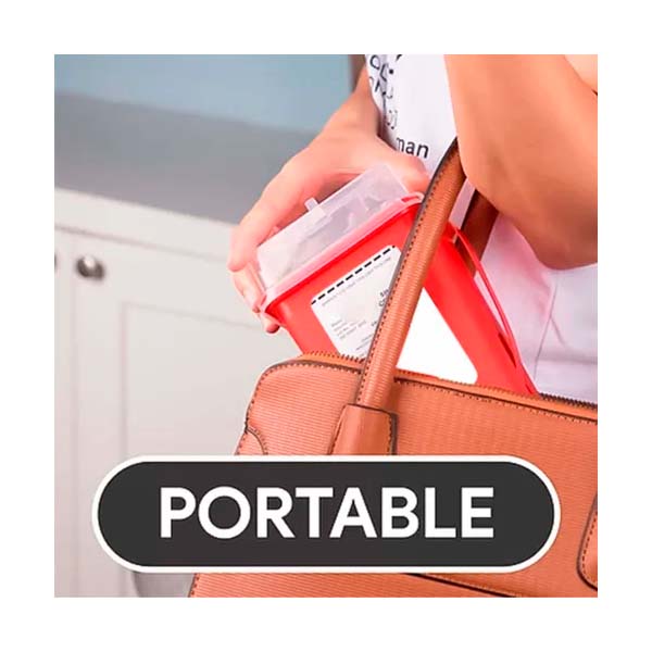 Contenedor Rojo Para Residuos Peligrosos Punzocortantes Rpbi de 1 Lt