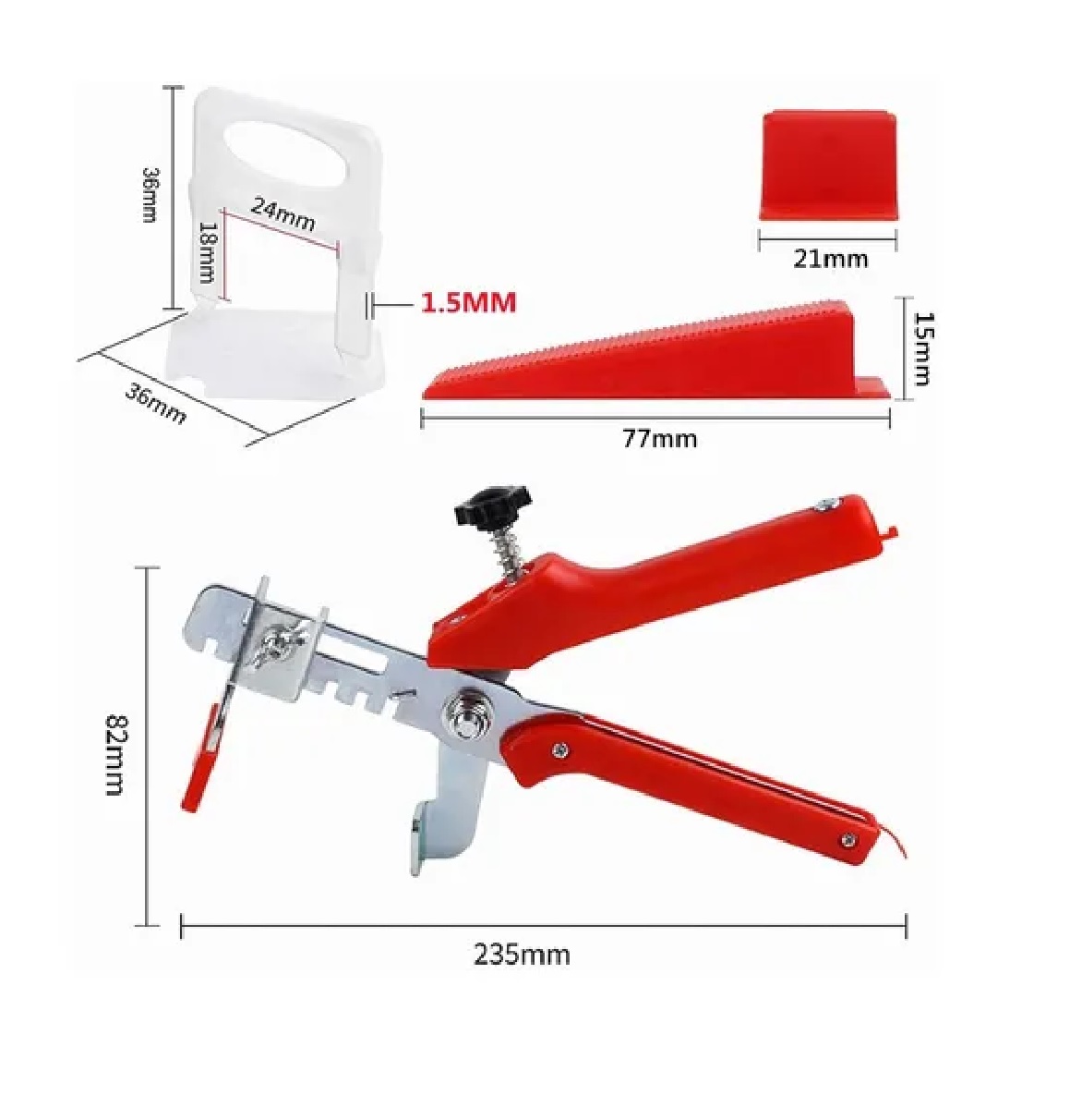 Kit Completo De Nivelador De Baldosas Reutilizable
