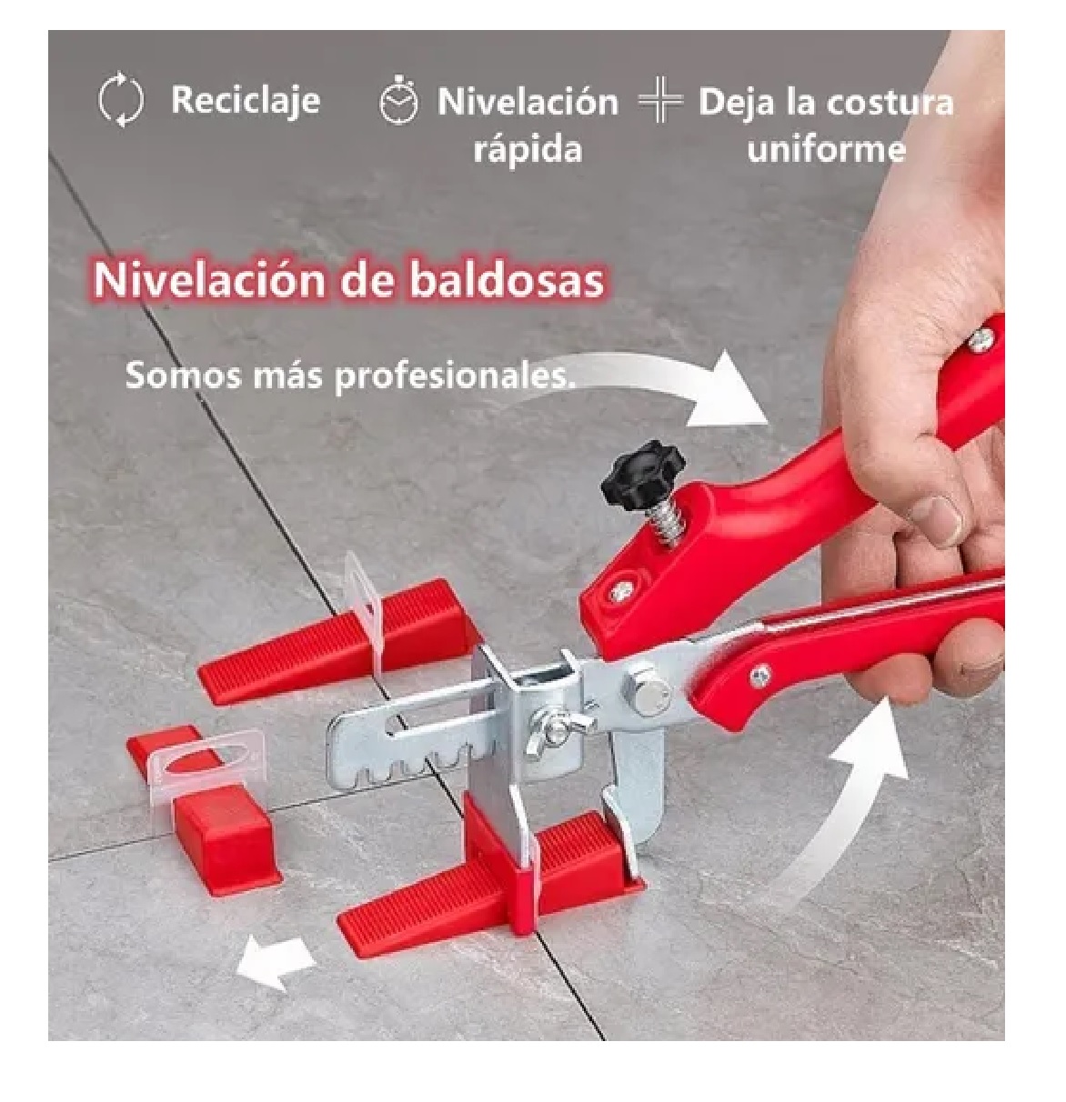 Kit Completo De Nivelador De Baldosas Reutilizable