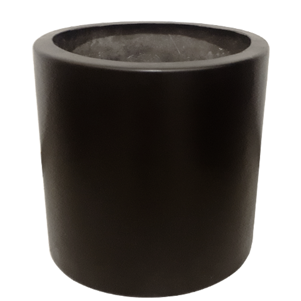 Maceta de fibra de vidrio modelo Cilindro 20 chocolate*