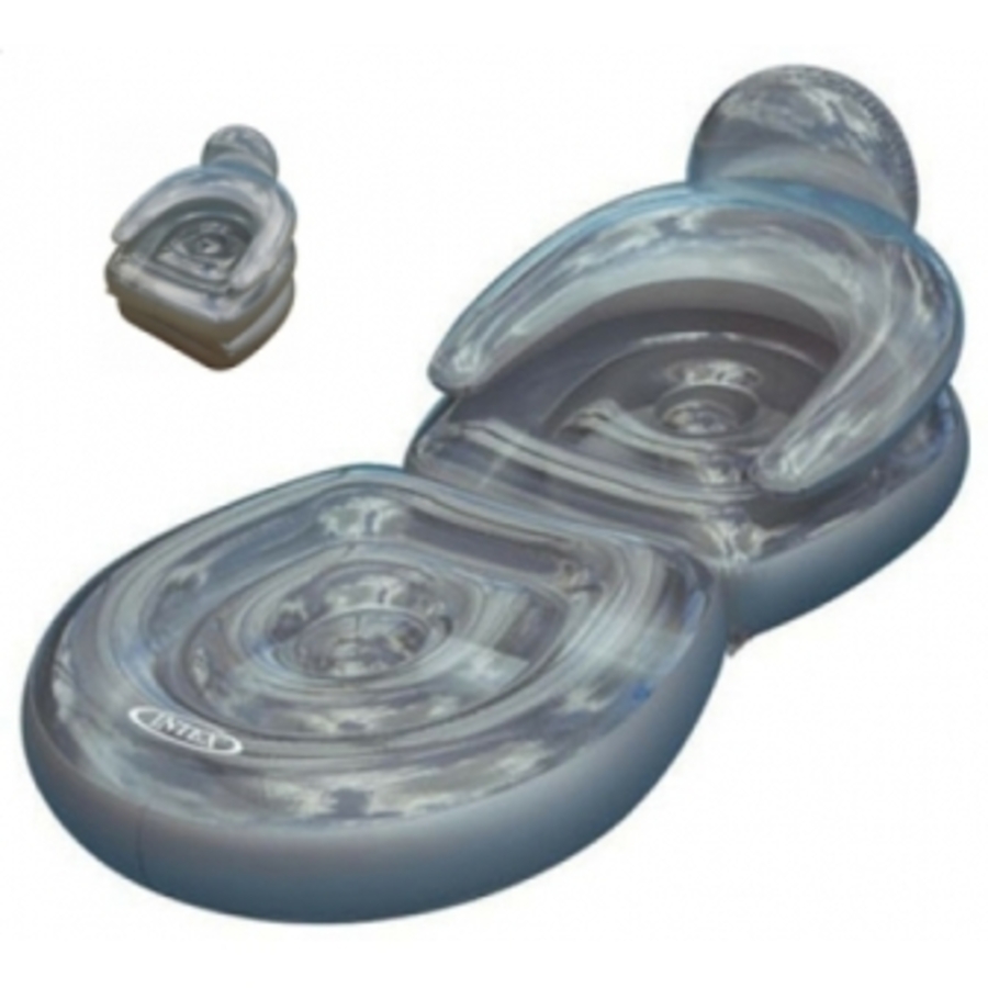 Flotador Silla Inflable Retractable Para Alberca Gris