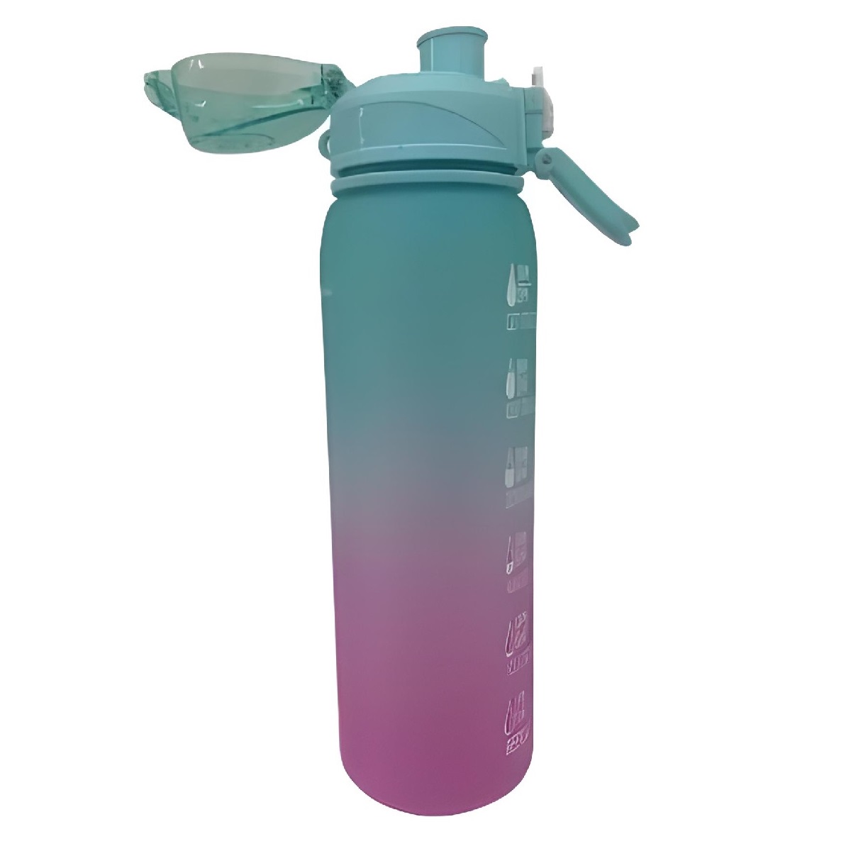 Botella de Agua Termo Deportivo con Graduación Impresa Cap 1 Lt