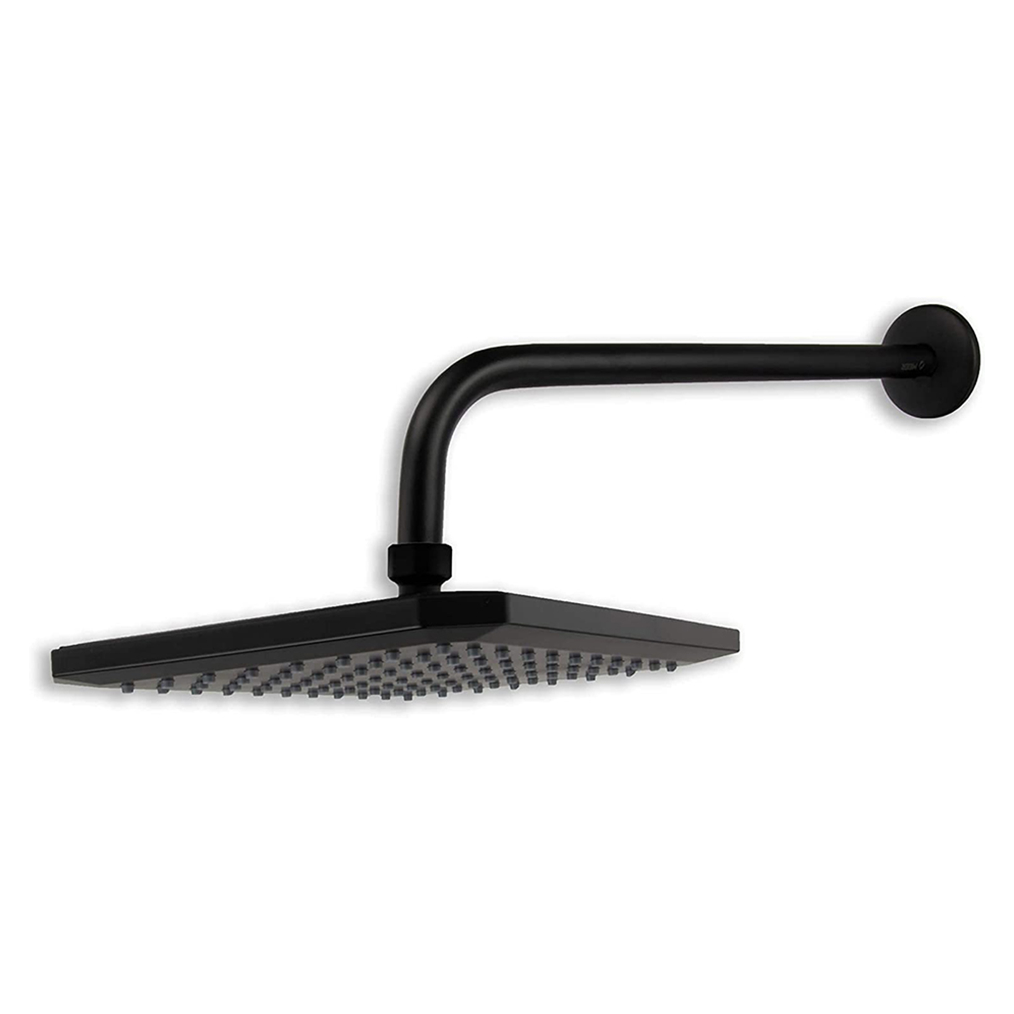 CNX Regadera Cuadrada 8" en Negro Mate, incluye regadera de mano tipo teléfono, Fácil de Instalar