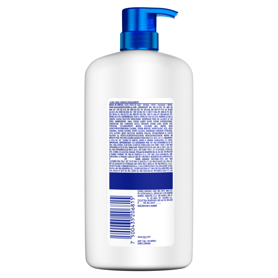 Head & Shoulders Hydrating Effect Aceite de Coco Shampoo Control Caspa 1 lt
