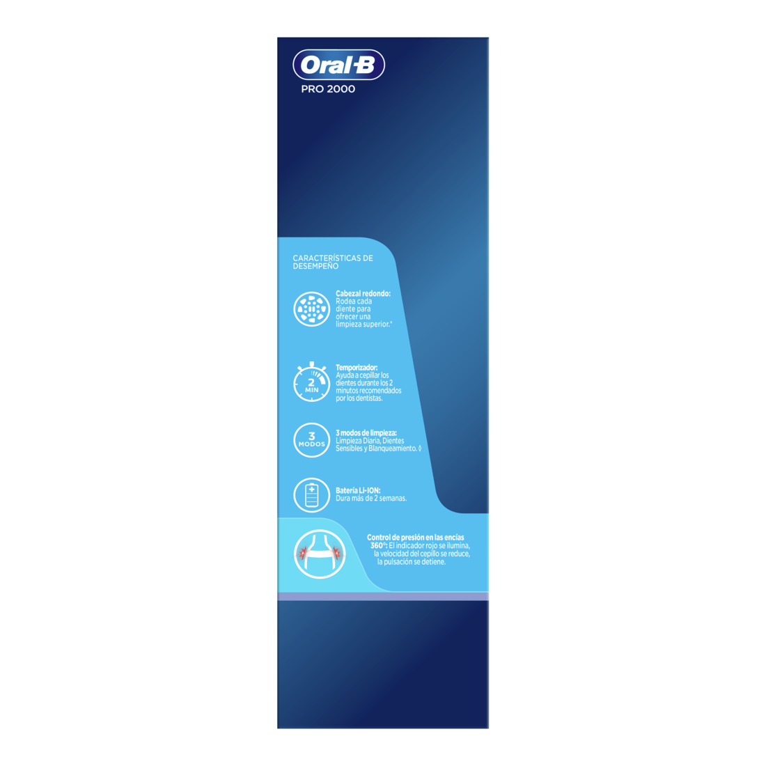 Kit, de Oral-B Cepillo Eléctrico Recargable Pro2000, 1 pz + Repuesto Sensi Ultrafino Y Cross Action 2 pz