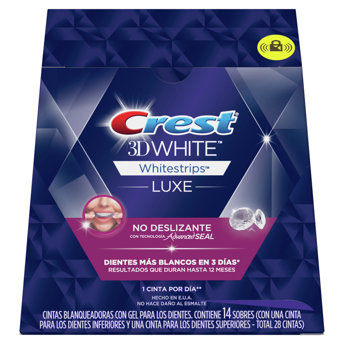 Crest 3D White Luxe Cintas Blanqueadoras Con Gel Para Los Dientes 28 Unidades