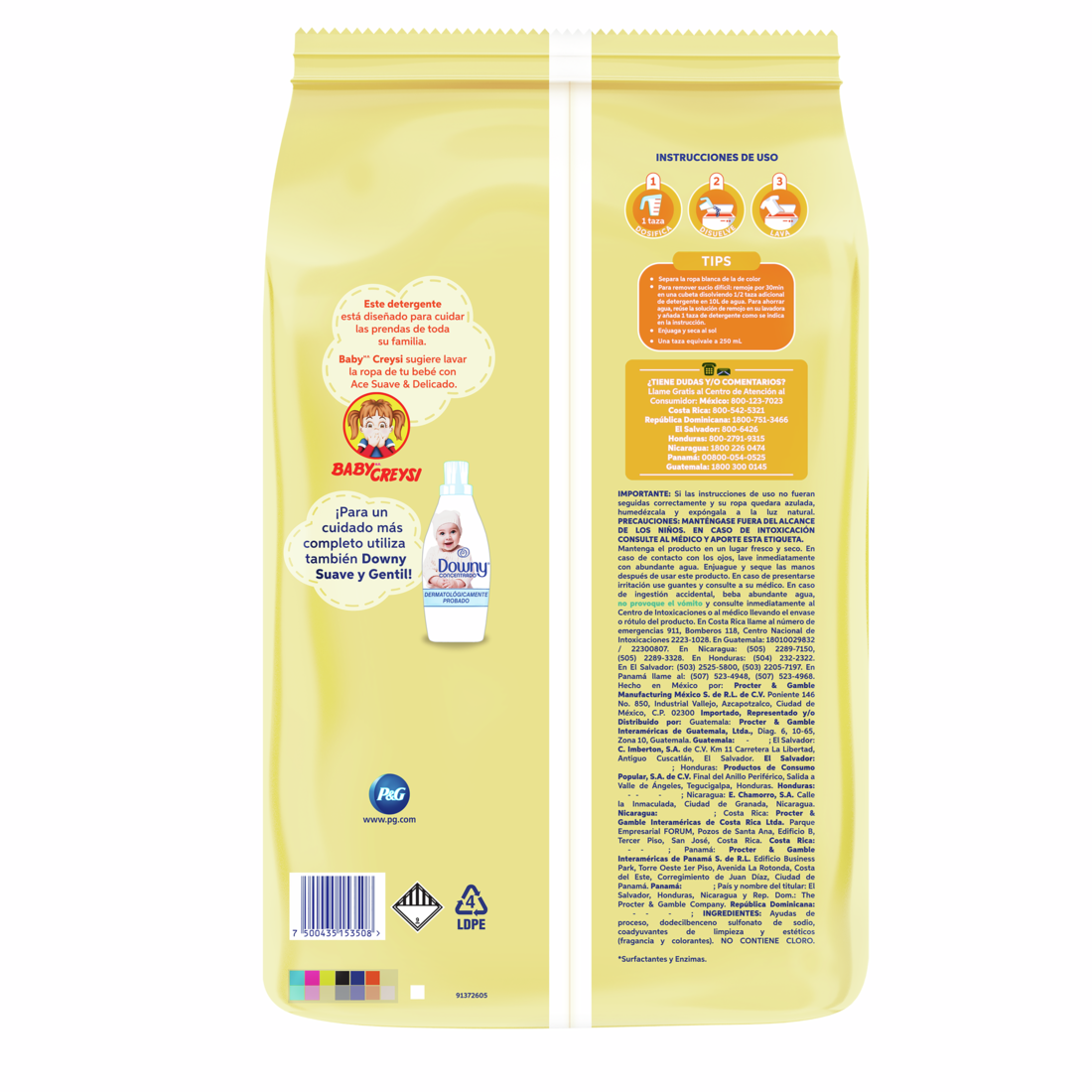 Detergente en polvo Ace Suave & Delicado 5 kg