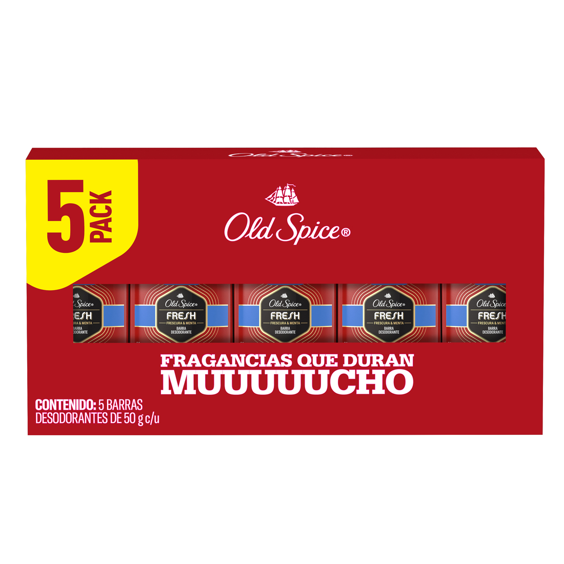 Kit de Old Spice Fresh Barra Desodorante 5 pz, 50 g c/u