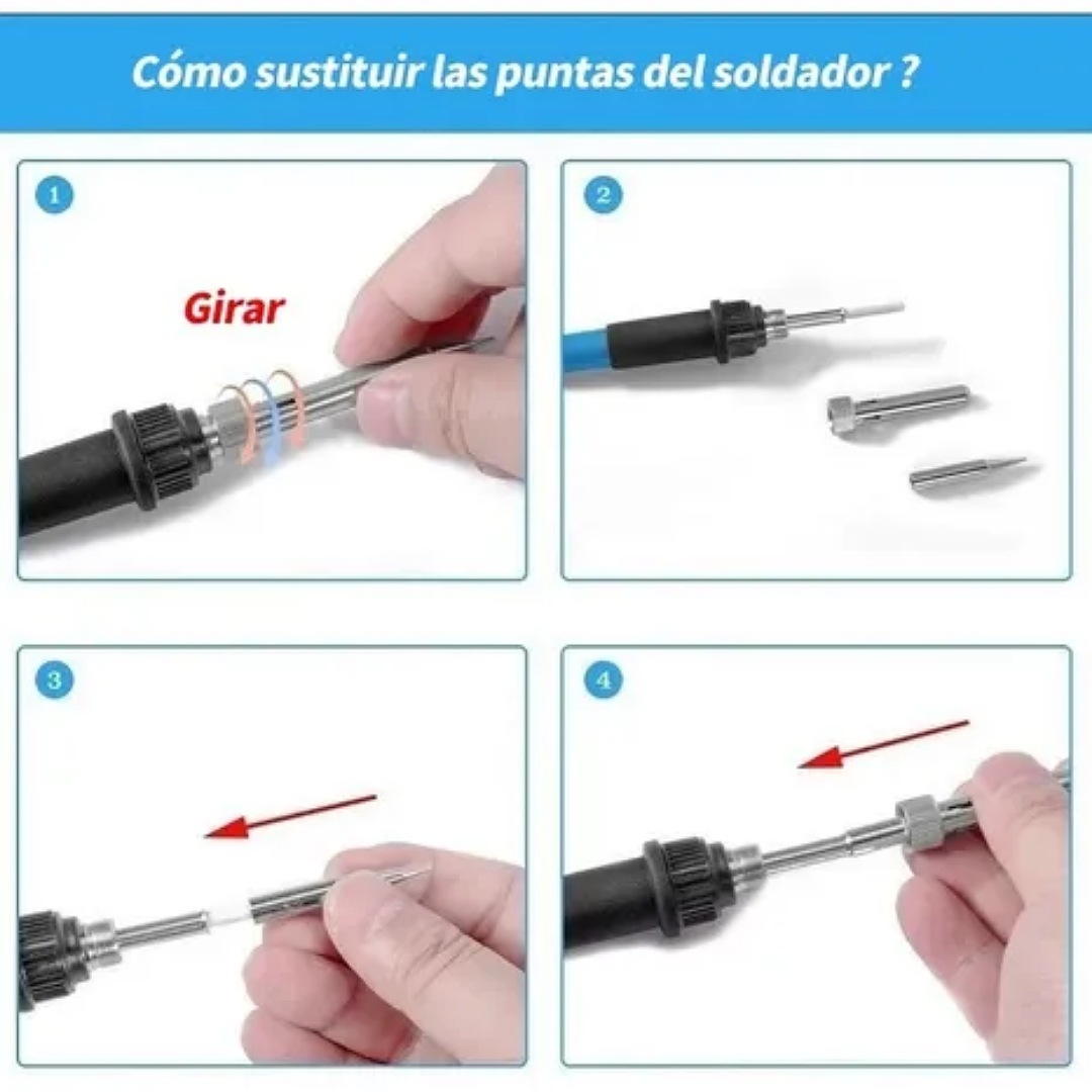 Kit De Soldador Eléctrico C/herramientas, Puntas, Multímetro