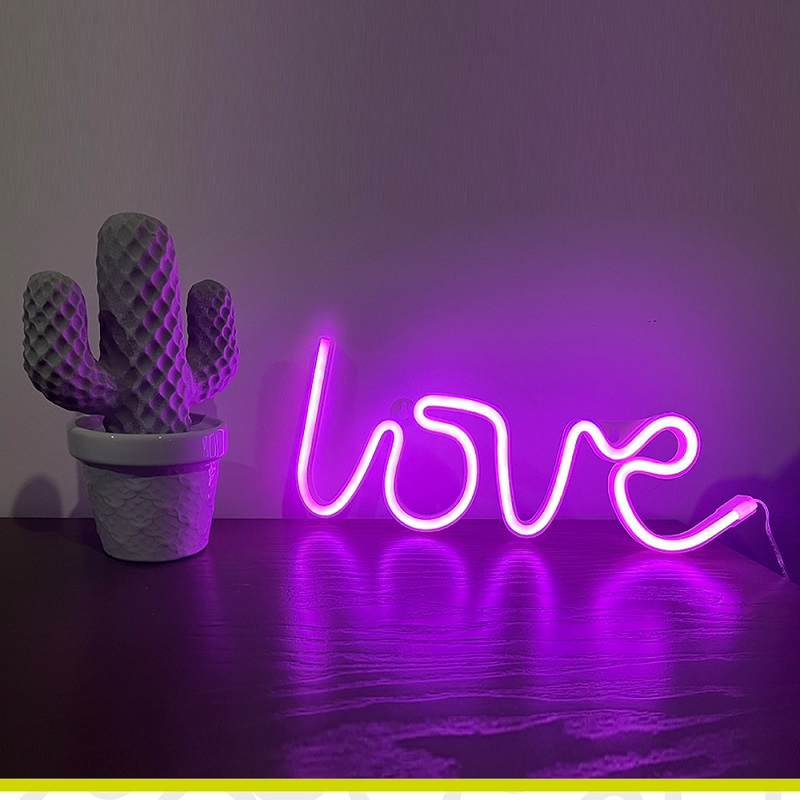 Letrero led neon decoración bar recámara LOVE toda ocasión Artego.