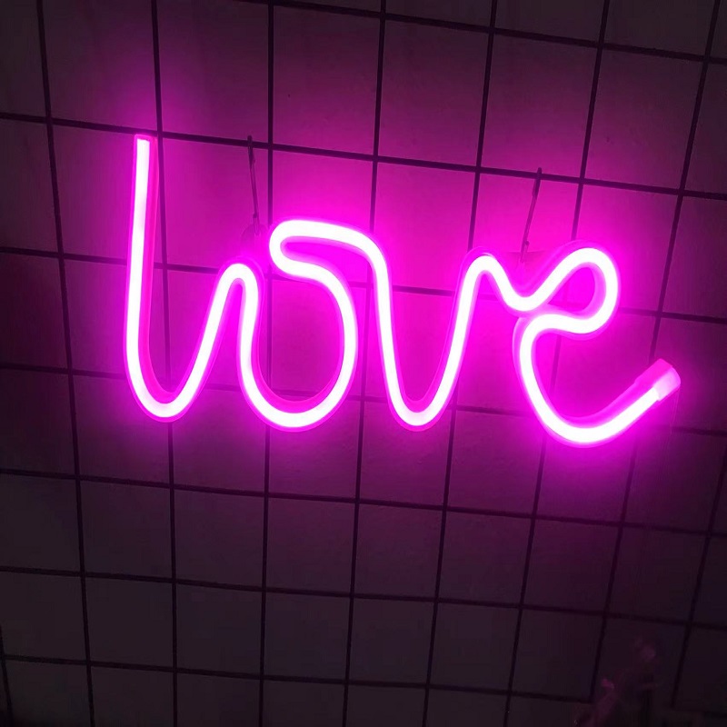 Letrero led neon decoración bar recámara LOVE toda ocasión Artego.