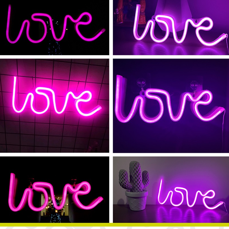 Letrero led neon decoración bar recámara LOVE toda ocasión Artego.