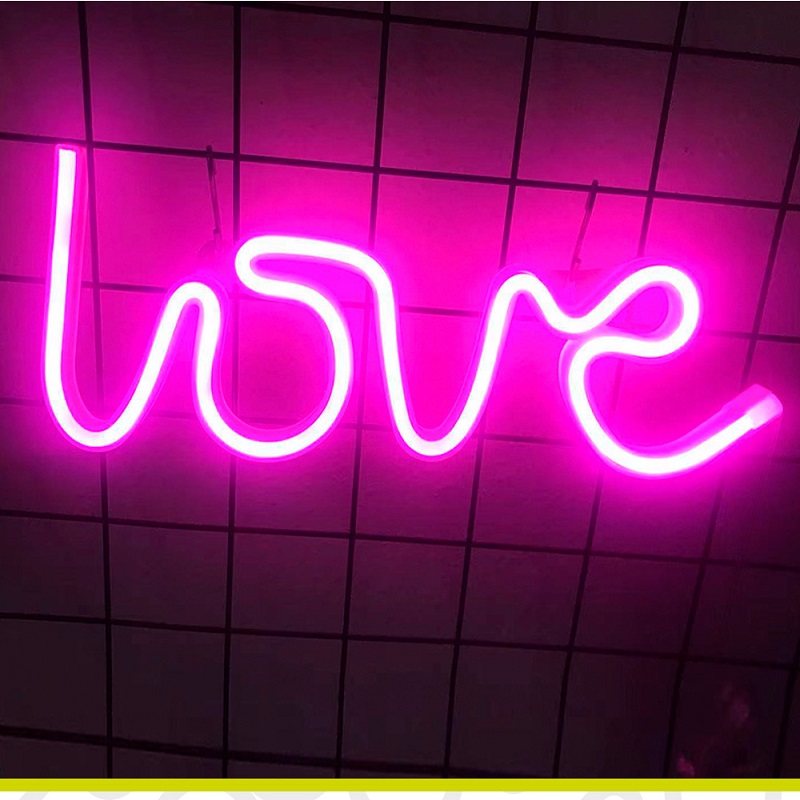 Letrero led neon decoración bar recámara LOVE toda ocasión Artego.