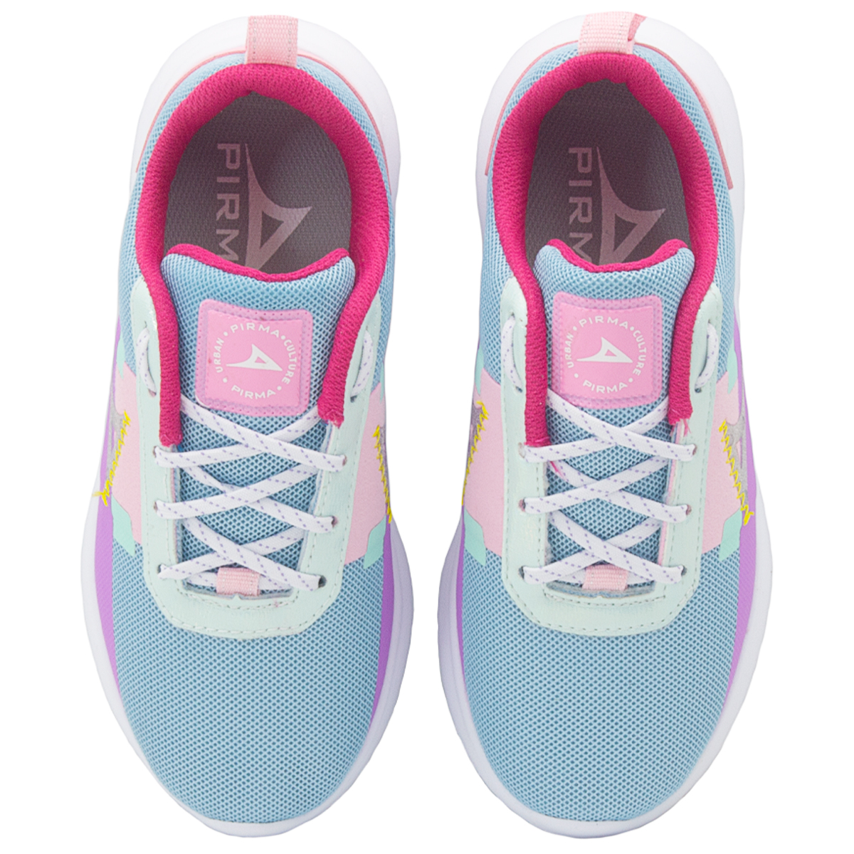 Tenis Para Niña Color Azul Rosa Pirma Estilo 8512 18-21.5