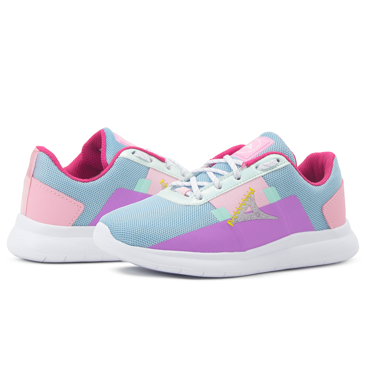 Tenis Para Niña Color Azul Rosa Pirma Estilo 8512 18-21.5