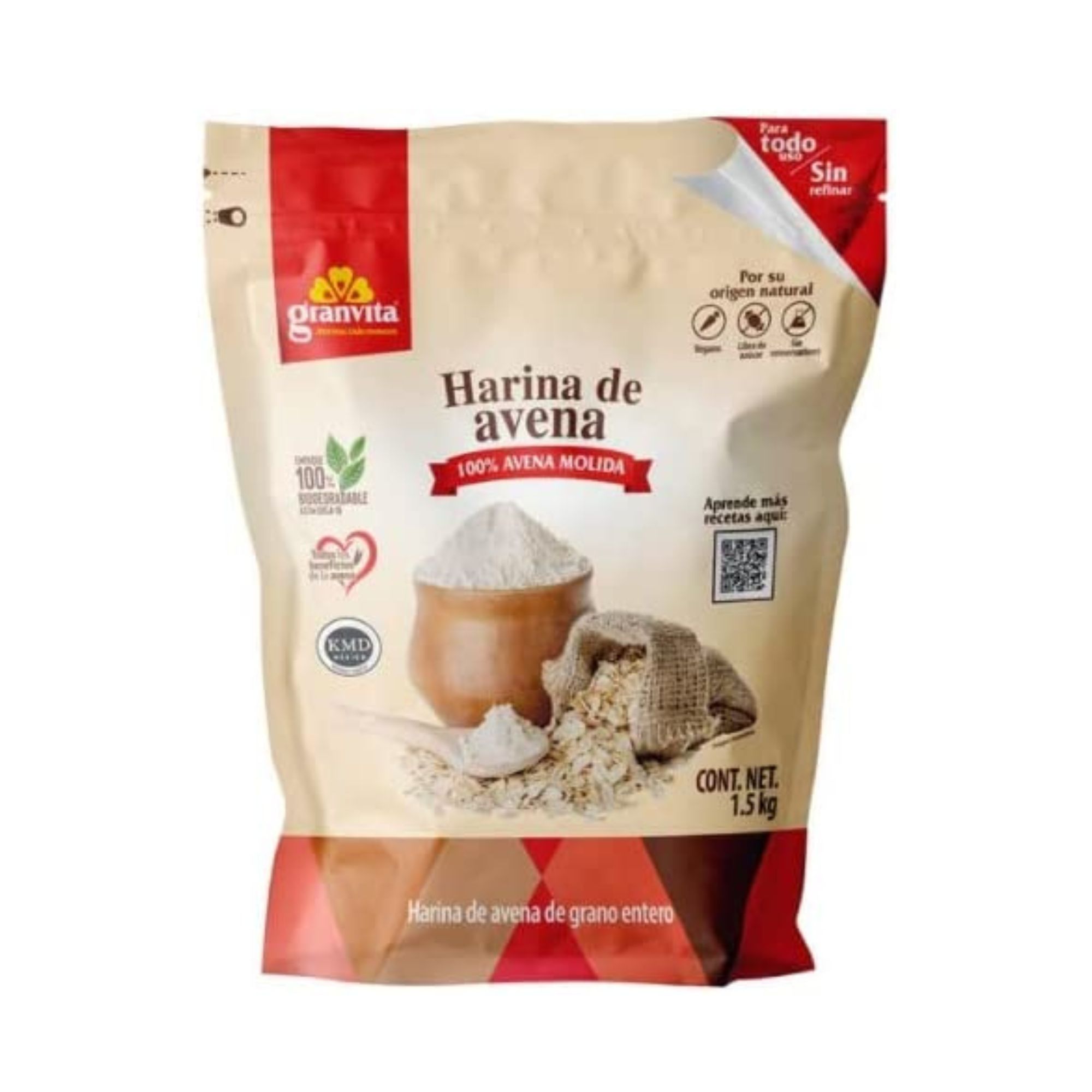 Harina de Avena Granvita 1.5 Kg
