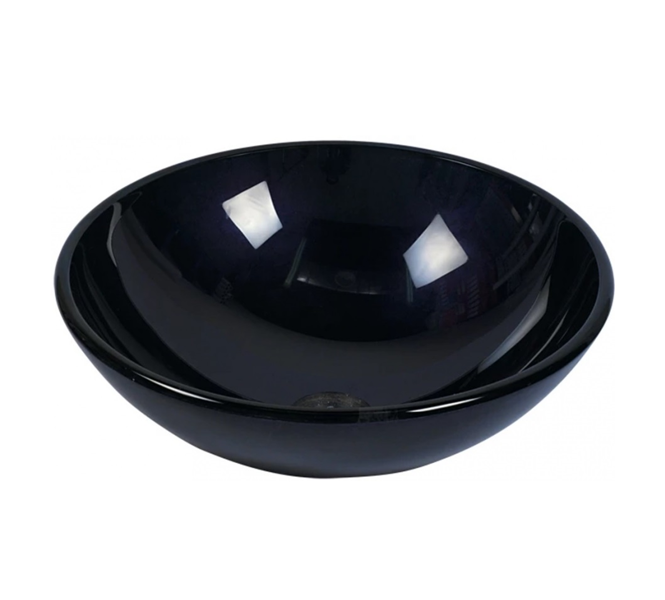 Lavabo Ovalin Tipo Bowl Color negro Brillante cerámica porcelanizada